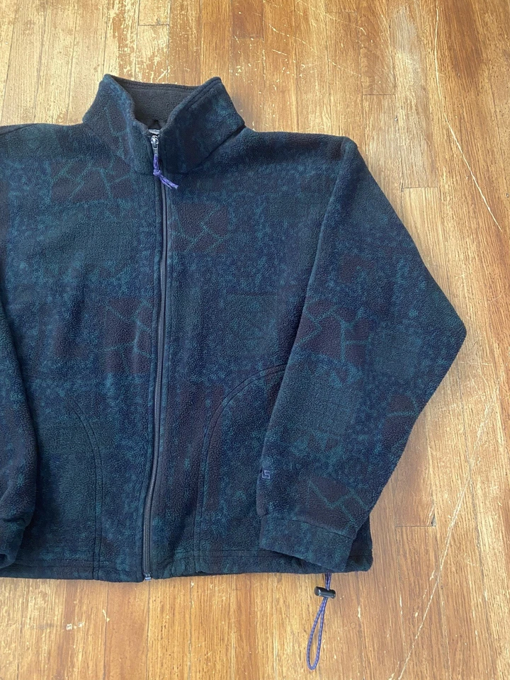 Vintage Eastern Mountain Sports EMS Full Zip Patterned Geometric Jacket Large  - Image 4 of 4