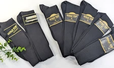 BLACK NWT LOT 7⭐️Gold Toe Vintage USA Canterbury Metropolitan Adam's Rib Socks