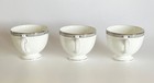 Set of 3 Wedgwood Amherst China Platinum Trim Leigh Shape Footed Cups & Saucers — photo 5