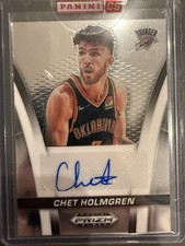 Panini 2024-25 Prizm Black Flashback Signatures Chet Holmgren Autograph Thunder