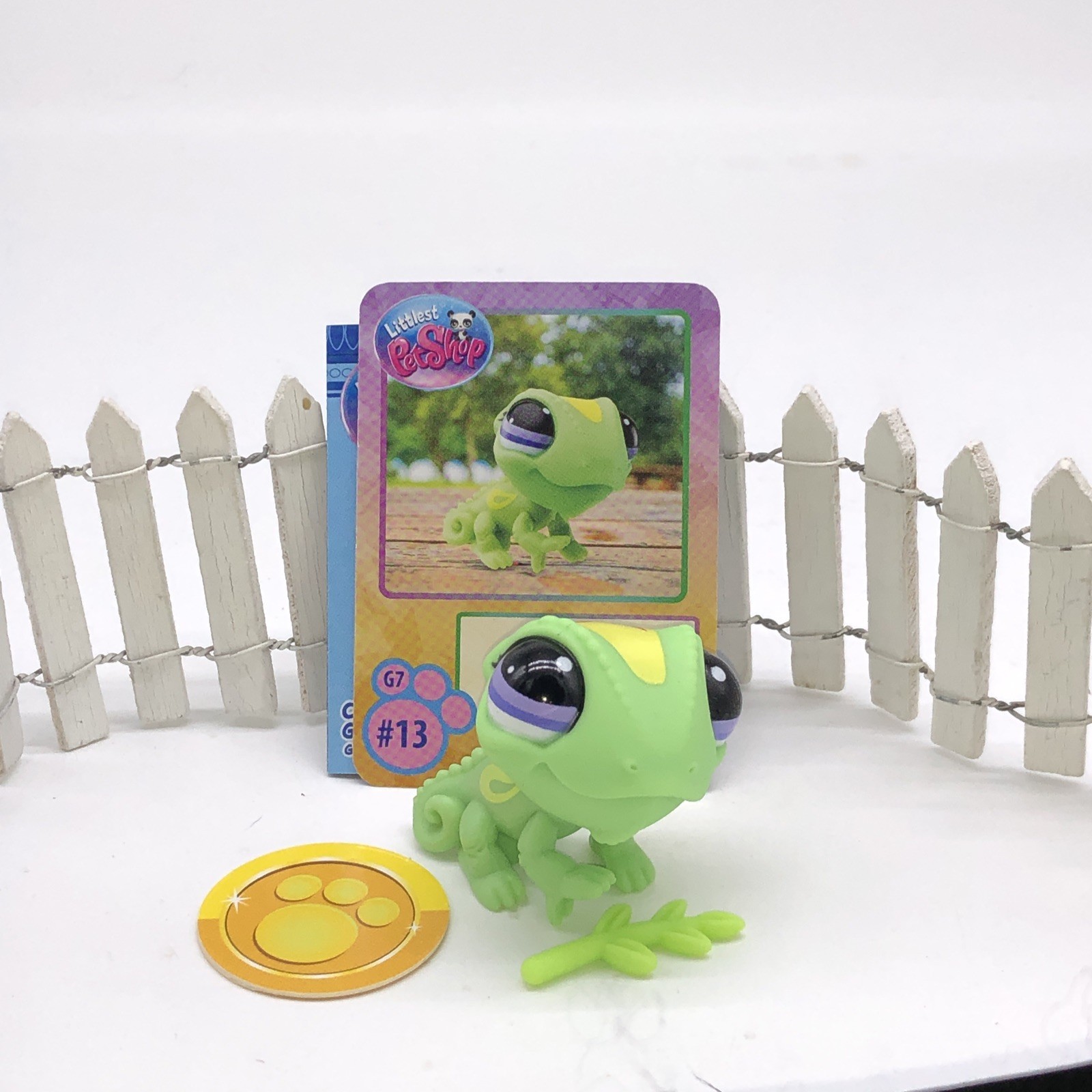 Littlest Pet Shop LPS Series 1 G7 Blind Box #13 Green Chameleon | eBay