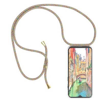 Für OnePlus 7 Hülle mit Kette Band Seil Handyhülle Soft Case zum Umhängen Bunt
