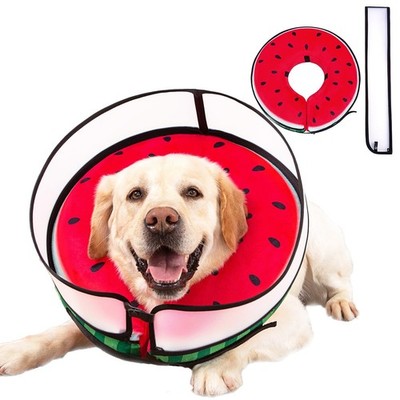 Inflatable Dog Cone Collar with Enhanced Anti-Licking, Soft Neck Donut for Do...