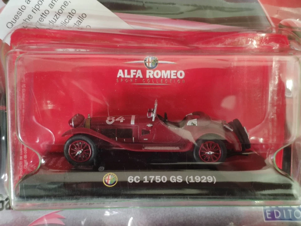 Die cast 1/43 Modellino Collezione ALFA ROMEO 6c 1750 gs 1929 AR VINTAGE AUTO 🔺 - Immagine 4 di 4