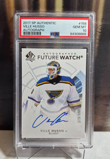 Ville Husso Future Watch Auto rookie card #158 379/999 2017 - 18 SP Authentic. rookie card picture