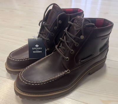 Sperry Top-Sider Men's 10.5 Authentic Original Natural Leather Lug Chukka Boots 