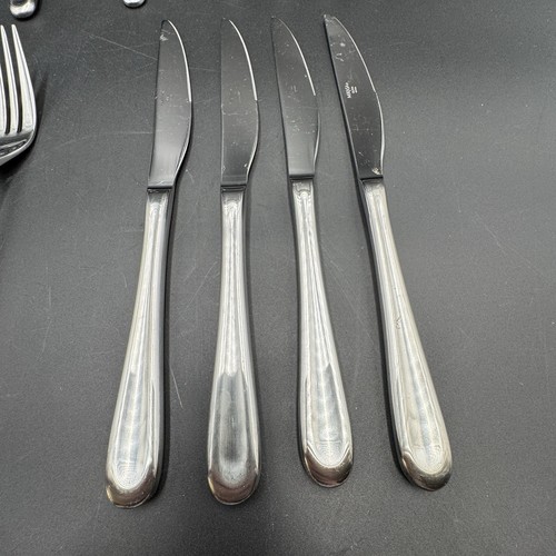 Mikasa Olivia Flatware Set Satin Stainless Set 16 Piece Spoon Fork Knife - Picture 3 of 12