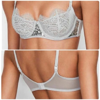 VICTORIA S SECRET Dream Angels Push Up Non Padded Sequin Lace Bra 36DD