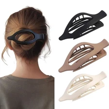 3Pcs Flat Hair Clips Matte Leaves Large Hair Claw Clips Thick Thin Hair Stron