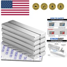 Powerful Neodymium Bar Magnets, Rare-Earth Metal Neodymium Magnet, N52, Incre...