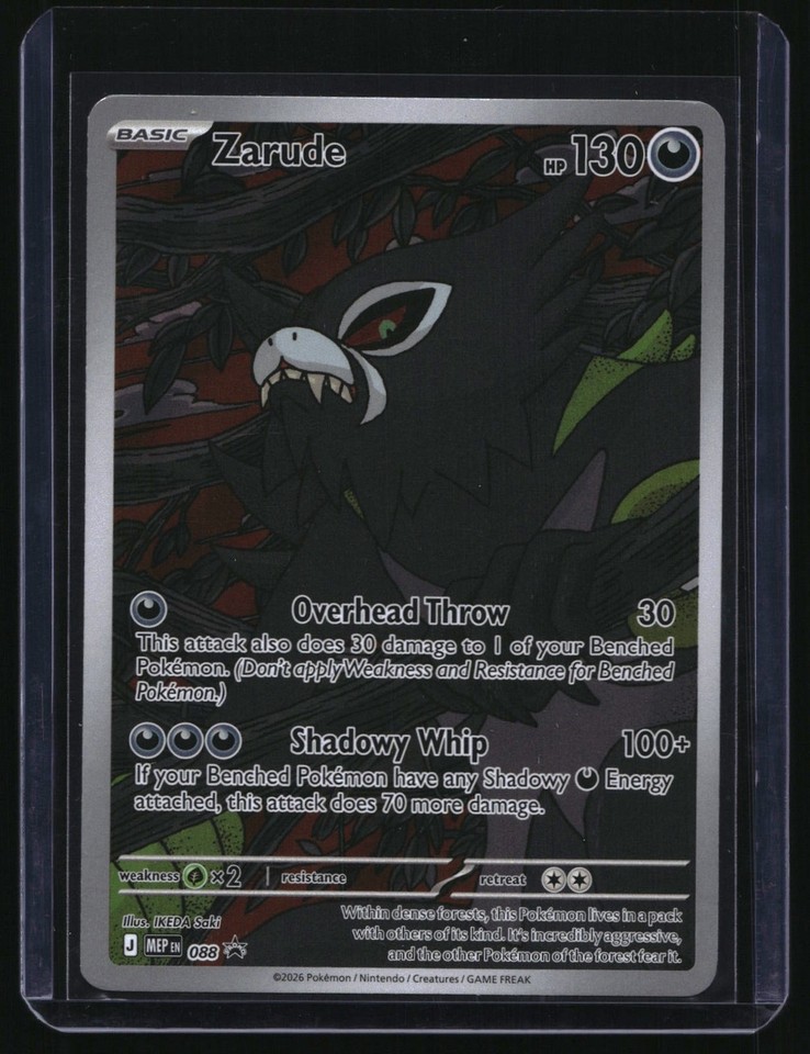 2026 Pokemon Zarude 088 MEP Black Star Promo Holo