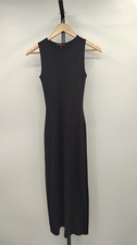 Quince Women Tencel Rib Knit Tank Midi Dress Black XS