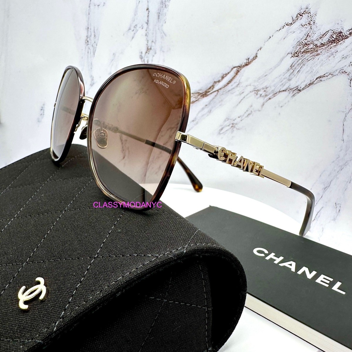 New CHANEL Sunglasses Women CH4283 C429/S9 Tortoise Brown