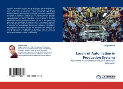Jörgen Frohm | Levels of Automation in Production Systems | Taschenbuch (2010)