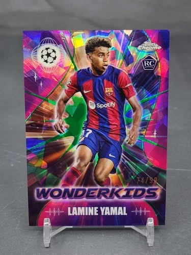 2023-24 Topps Chrome Sapphire UEFA Lamine Yamal RC Rookie Green Wonderkids #D/99