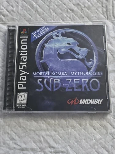 Mortal Kombat Mythologies Sub-Zero PlayStation PS1 Complete Disc Is Mint