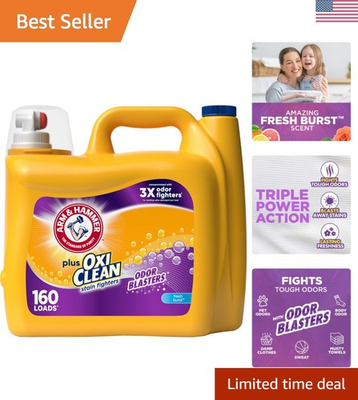 #ad #ad Triple Power Fresh Burst Liquid Laundry Detergent: OxiClean 208 Fl Oz 160 Loads $25.99