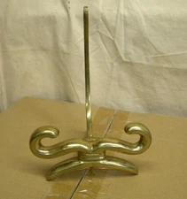 VTG EASEL ~ SOLID BRASS ~ PICTURE PLATE BOOK STAND HOLDER 7.75"