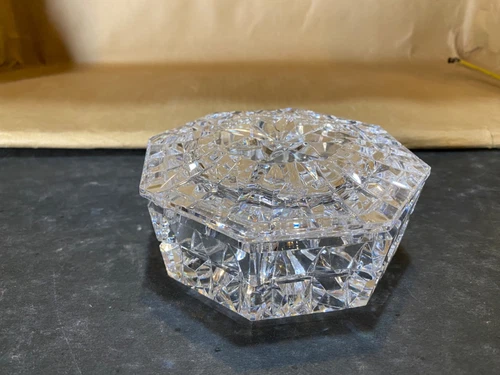 Vintage Waterford Lead Crystal Octagon Candy Dish  5" wide & 2" tall Marked