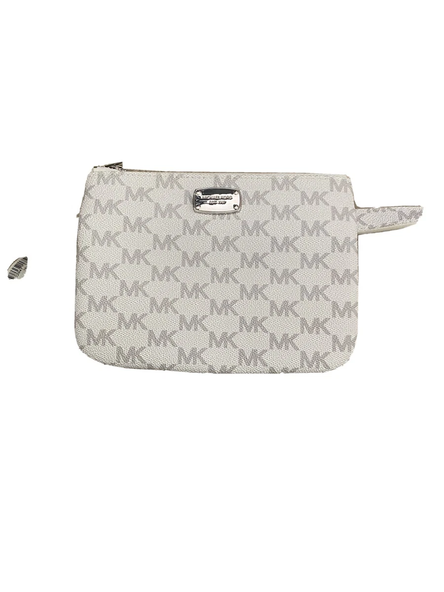 MICHAEL Michael Kors White Logo PVC Belt Bag Fanny Pack