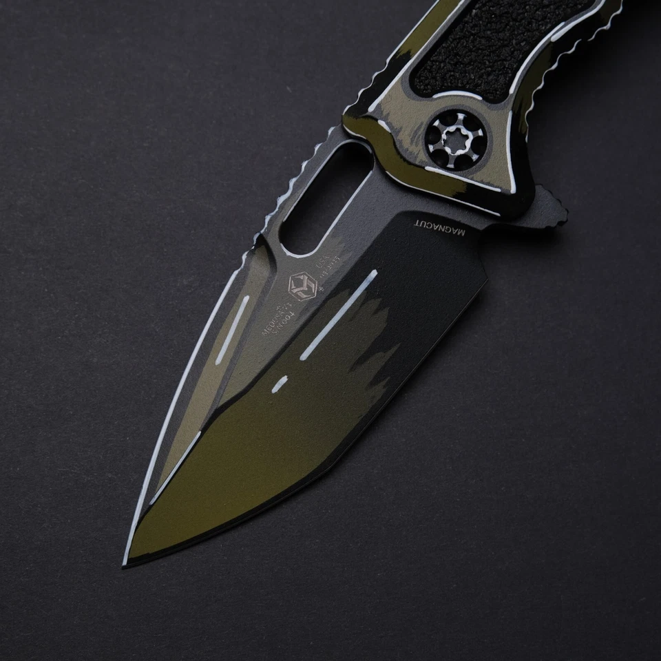 Cuchillos Heretic Medusa Cel Shaded - OD Sombreado Verde / Hoja MagnaCut Tanto Foto 3 de 4