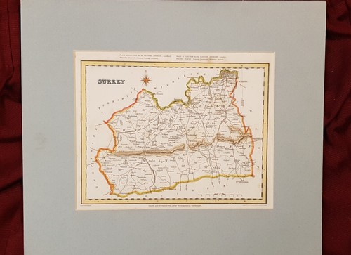 Surrey County 1831 Guildford Chertsey Dorking Kingston Reigate Esher Carshalton - Picture 2 of 13