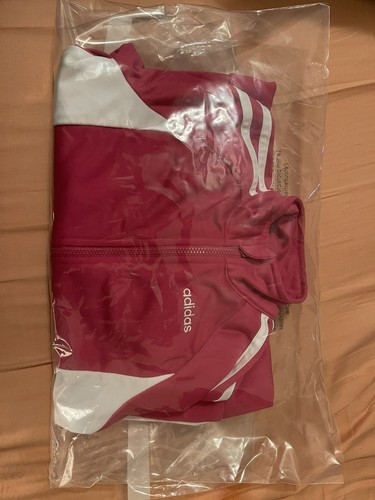 Girls Hot Pink And White adidas track suit Sz 4 - Picture 6 of 7