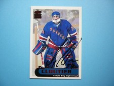 1999/00 PACIFIC PARAMOUNT NHL HOCKEY CARD #214 DAN CLOUTIER NM AUTO AUTOGRAPH