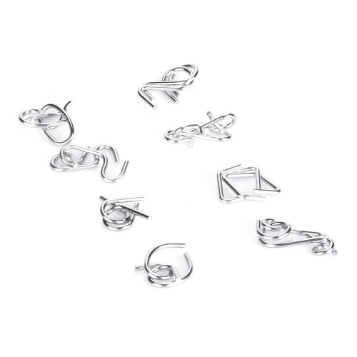 8 IN 1 Metal Montessori Puzzle Wire IQ Mind Brain Teaser Kids Educational Toys E - Picture 9 of 11