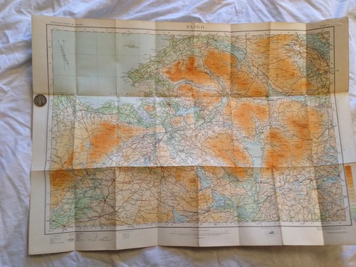 SLIGO - Ordnance Survey Map Ireland No 7 - Half Inch to Mile - Dublin 1918, Rare - Imagen 2 de 8
