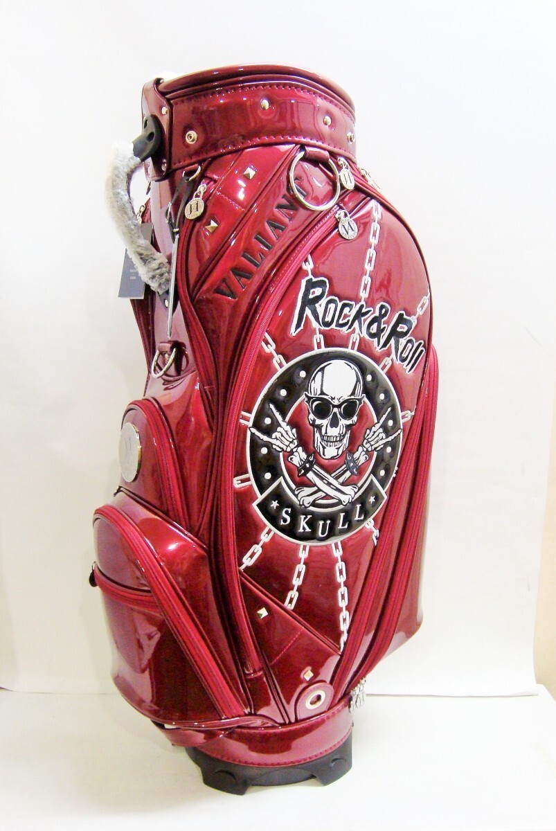 Valiant VA-013 Skull Collection Golf Caddy Bag Type 9.5 Red