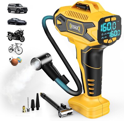 Cordless Tire Inflator Air Compressor for Dewalt 20V Max Battery, 160PSI Portabl