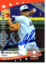 Bernardo Flores 2018 Winston-Salem Dash Carolina League All Star Signed Card