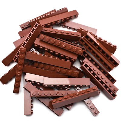 TCM BRICKS Reddish Brown 1x8 Brick X25 Compatible Parts & Pieces