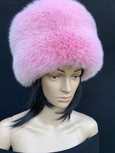 Arctic Fox Fur Pillbox Hat Saga Furs 