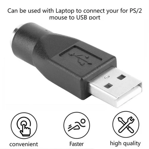 PS/2 Female to USB Male Converters Connector Adapters F P4K6