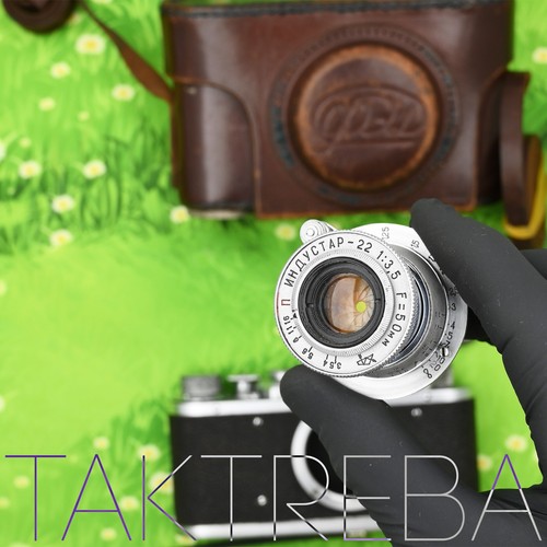 FED-1 Camera w/ Double Logo — Industar-22 Lens — Working Shutter Intact Curtains - Picture 8 of 24