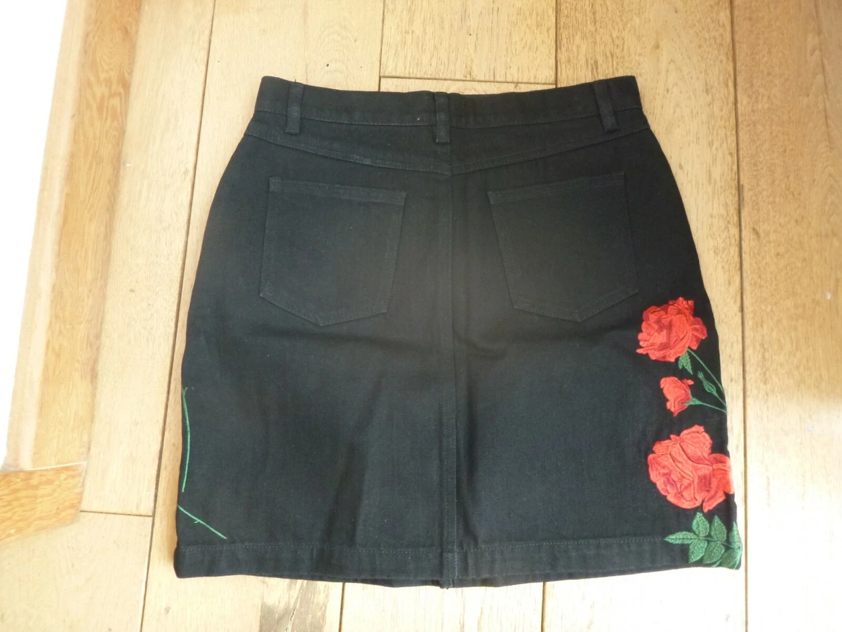 Warehouse black sale denim skirt