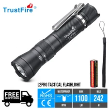 Trustfire L2PRO 1100 lumen Bright EDC Flashlight Rechargeable Tactical Led Torch