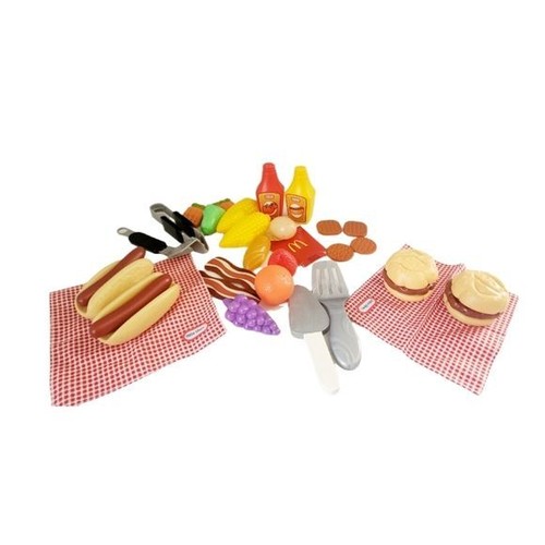 Little Tikes Backyard Barbecue Plastic Play Food Set 35 Pieces