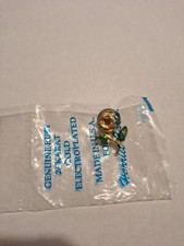 Vintage Harriet Carter Ruby & Enamel Gold Plated Rose Pin New Sealed