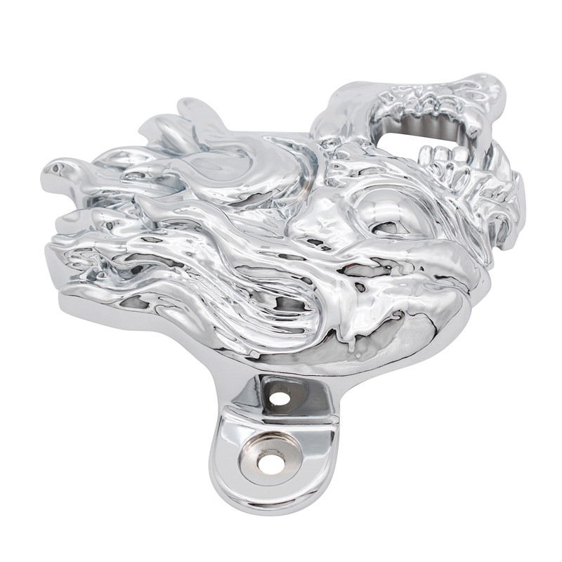 Black Skull Horn Cover in Show for Harley Davidson 1992 and up All V