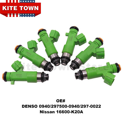 6x OEM Denso Fuel Injectors For Nissan13-14 Pathfinder V6 3.5L 16600-JA00A