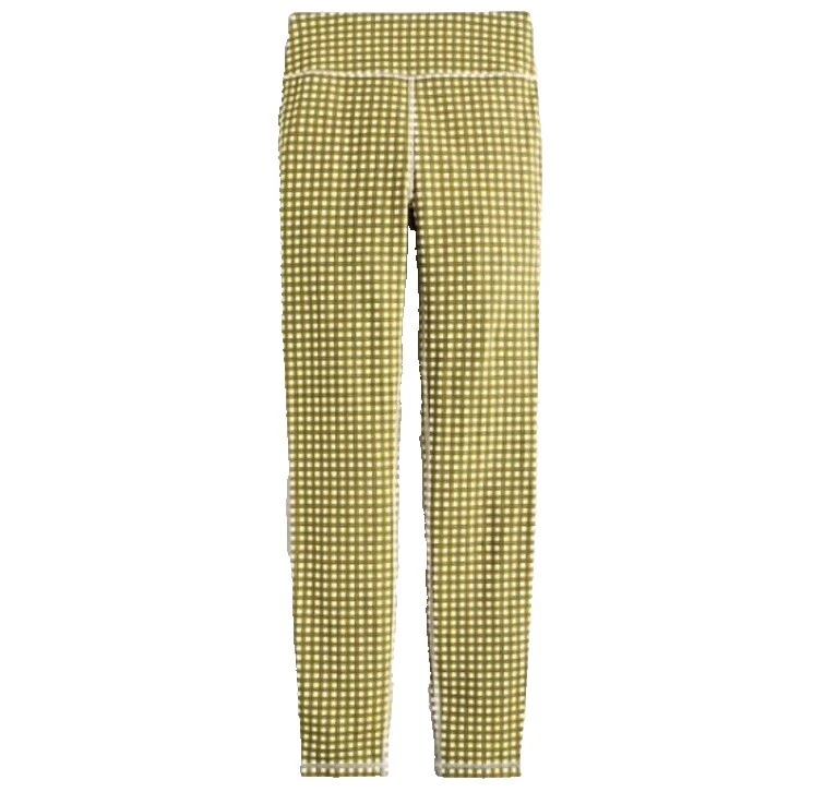 Mezcla de algodón Gingham Leggings para Mujer