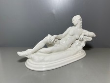 KPM Berlin Figur Die Ruhende Frau Dame Akt Weiss Paul Scheurich 1.Wahl L:40cm