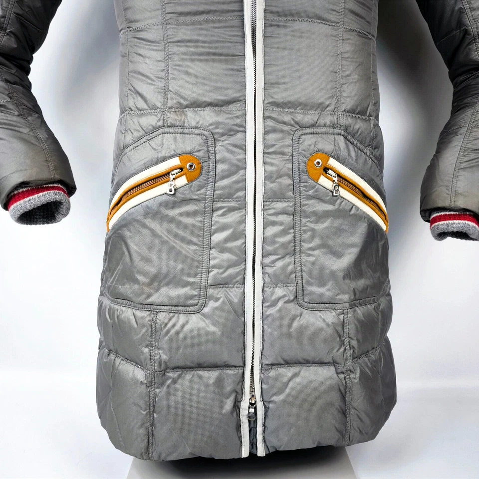 Bogner Mantel / Daunenmantel / Jacke mit Besatz Gr. 36 (S) silbergrau Skijacke - Bild 4 von 4