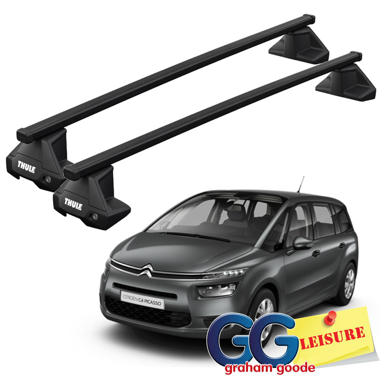 Thule Evo Square Roof Rack Bars | Citroen C4 Grand Picasso 2014- onwards