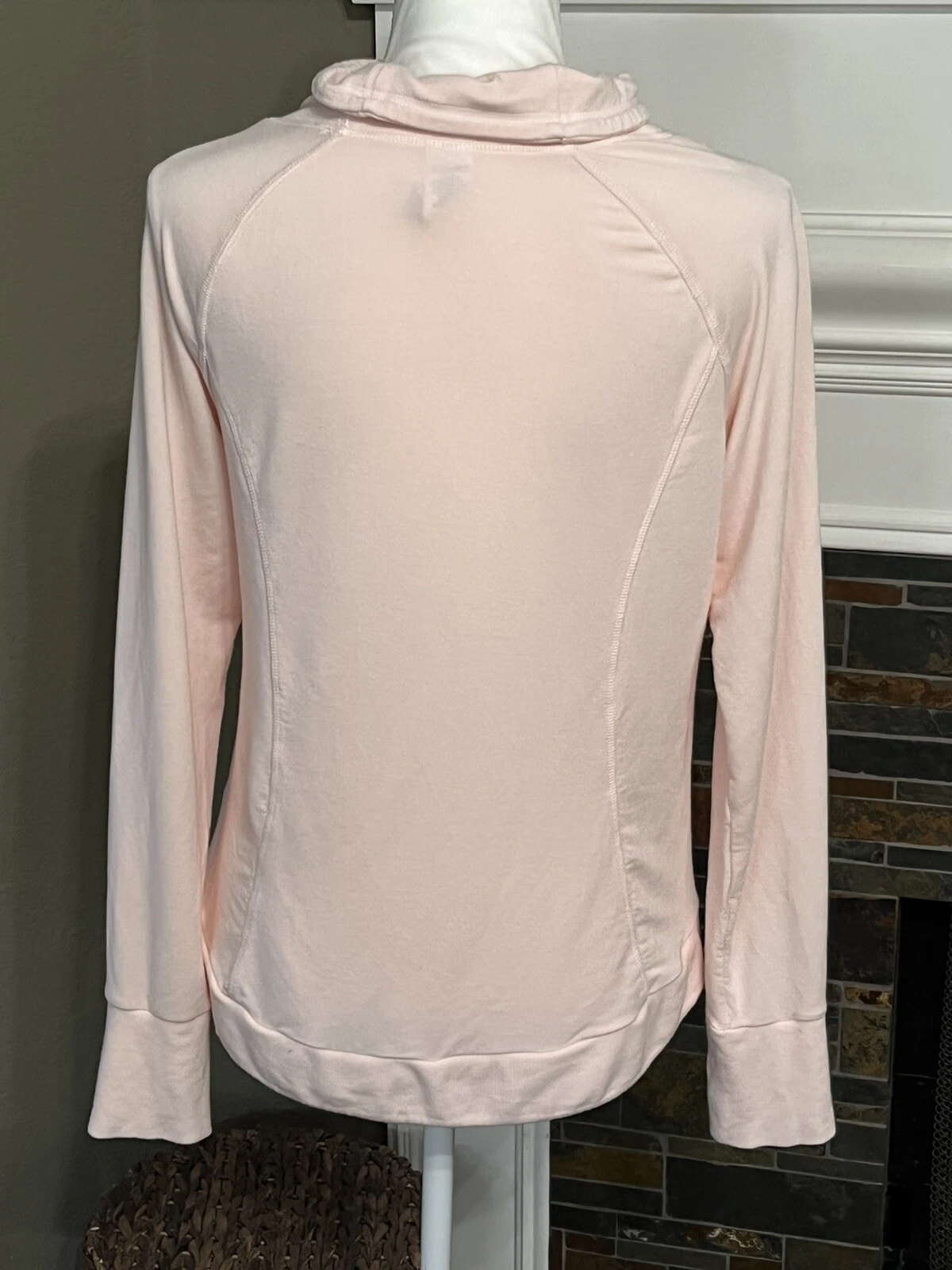 yogalicious long sleeve tunic pockets thumb holes knit active shirt