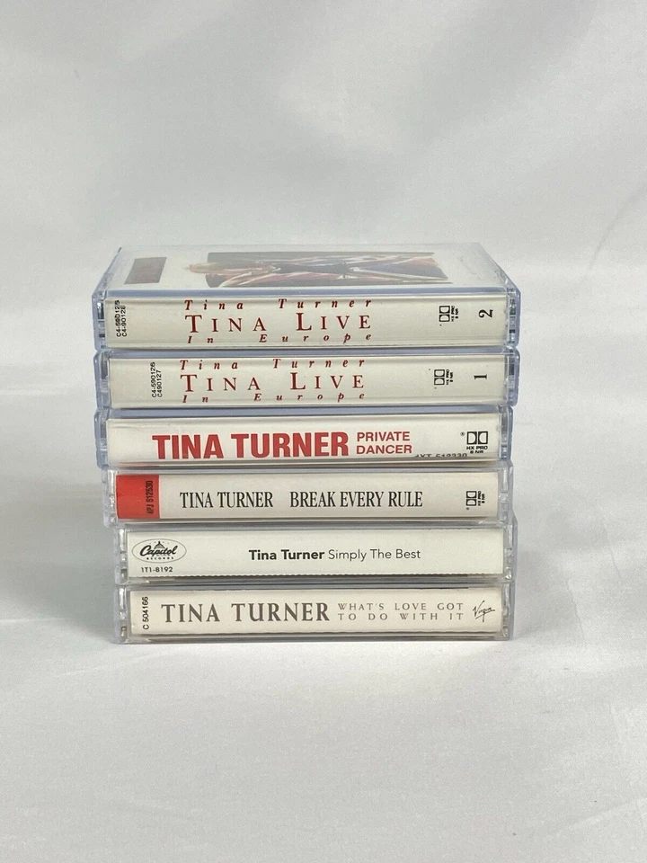 TINA TURNER Cassette Tape Lot x6 Dancer Break Live in Europe Simply Best What's - Image 2 of 4