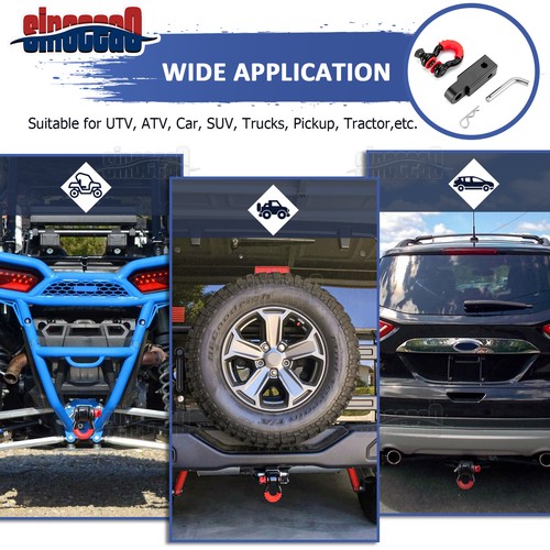 For Polaris RZR PRO XP REAR RECEIVER HITCH + 2" Shackle Hitch Receiver - Picture 8 of 14